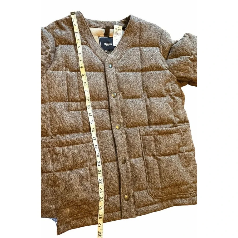 NEW $498 Todd Snyder New York Brown Tan Quilted Wool Cardigan Jacket Coat - Picture 6 of 13